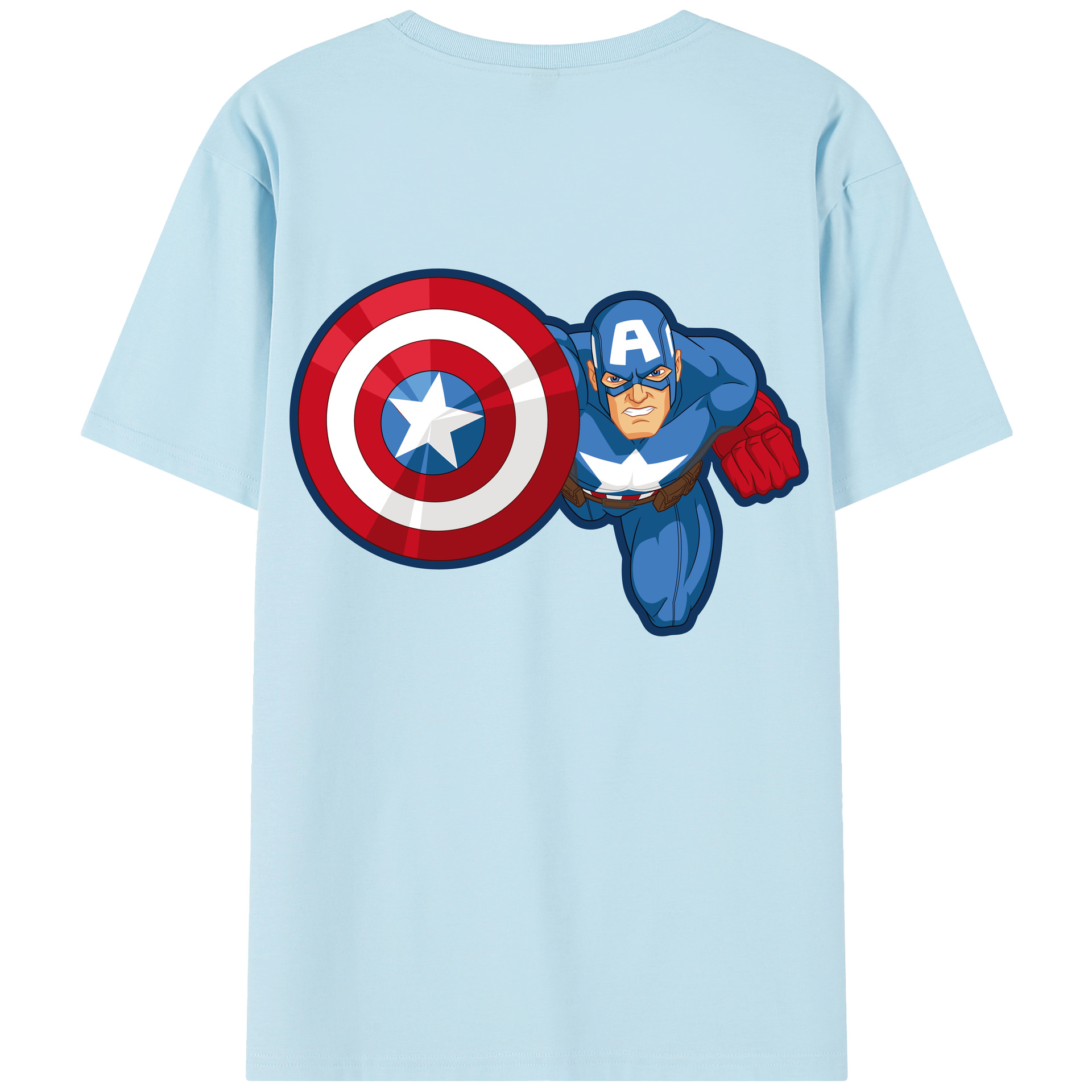 （画像用） アベンジャーズ The Avengers 綿100％半袖Tシャツ（背面プリント）